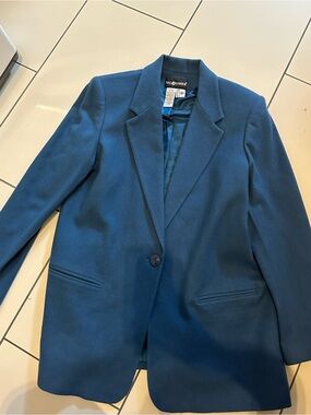 Vintage- Sag Harbor 100% Wool Blue Blazer- Women's 14